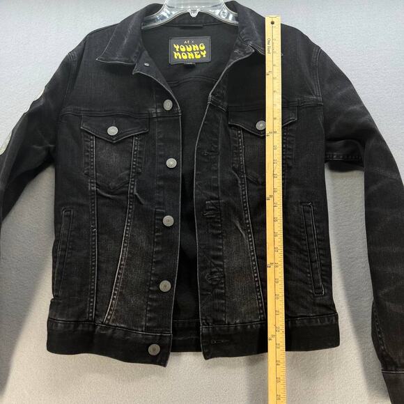 AE X Young Money Unisex Black Denim Jacket - Picture 8 of 15